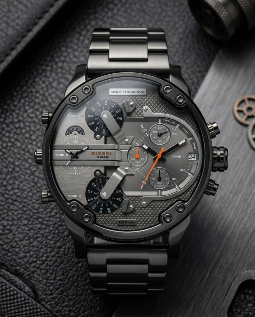 Big Daddy black-grey multi-dial watch